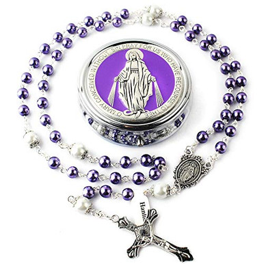Hanlincc 6mm Glass Pearl Beads Catholic Our Lady Of Guadalupe | Seychelles