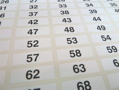 Durable Number Labels Minilabel 31X10mm Black On White Labels Consecutively Numbered 1 To 100 ...