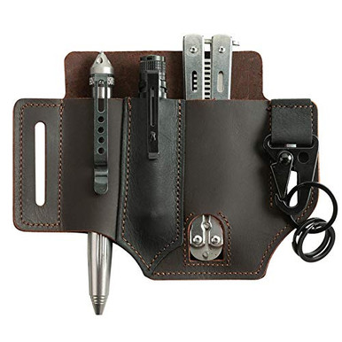 PUOSUO Multitool Sheath for Belt EDC Letaher Multitool Sheath Leather ...