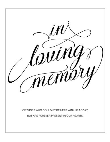 Elegant In Loving Memory Sign, Script, Fancy, In Loving Memory, In ...