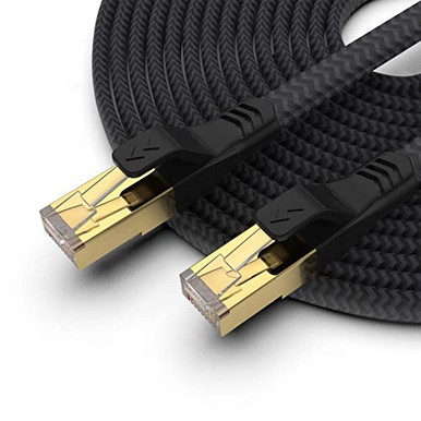 Ethernet Cable 60ft Mukodi Nylon Braided Flat Cat 7 Ethernet Cable ...