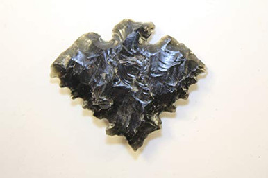 Dark Black Obsidian Flint Knapped Pressure Flaked Mayan Eccentric ...