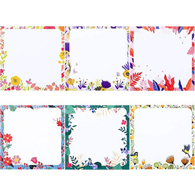 12 Pieces Floral Sticky Notes Flower Design Self-Adhesive Note Pads ...