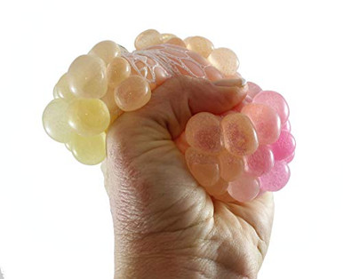 1 Multi-Color Rainbow Bubble Mesh Balls - Squishy Fidget Ball with Web ...