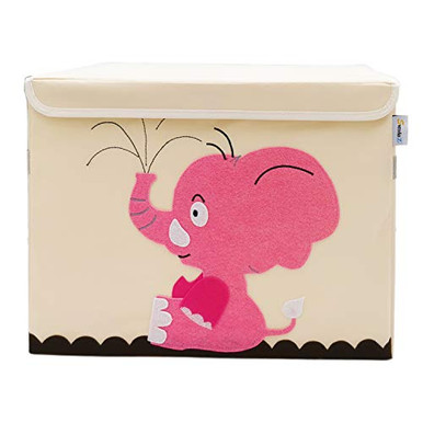 Vmotor Foldable Animal Canvas Storage Toy Box/Bin/Cube/Chest/Basket/Organizer For Kids, 13 inch Vmotor Foldable Animal Canvas Storage Toy Box/Bin/Cube/Chest/Basket/Organizer For Kids, 13 inch