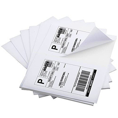 MFLABEL Half Sheet Pre-Cut Gap Self Adhesive Shipping Labels for Laser ...