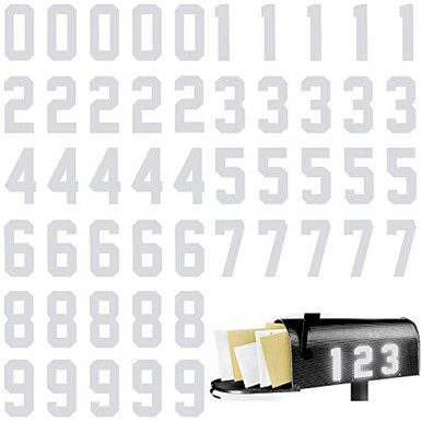 60 Pieces Reflective Mailbox Numbers Stickers Self Adhesive Vinyl ...