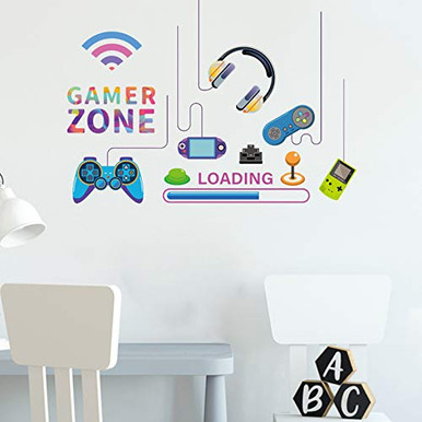 wondever 2 PCS 3D Game Wall Stickers Gamer Controller Video Gaming Joystick Peel and Stick Wall wondever 2 PCS 3D Game Wall Stickers Gamer Controller Video Gaming Joystick Peel and Stick Wall