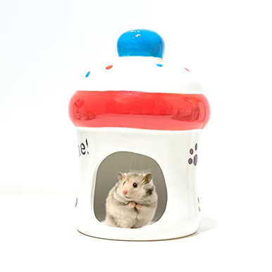 Hamster Hideout Small Animal Hideout Ceramic Pet House Adorable Shape ...