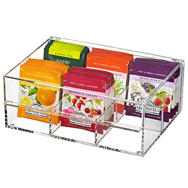 Amazing Abby - SereniTEA - 2-Pack Acrylic 3-Compartment Tea