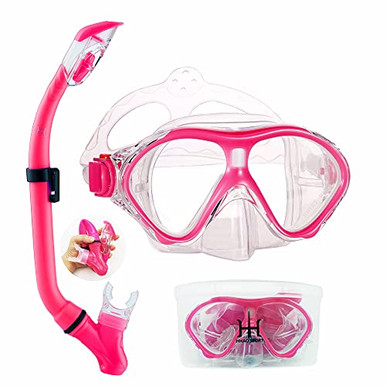 Snorkeling Gear for Kids with Foldable Silicone Full Dry Snorkel Kids
