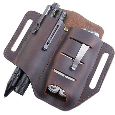 Kenobee Belt Tool Pouch – Adjustable Multitool Holster, Nylon Electrician Organizer With Carabiner & Zippered Pocket