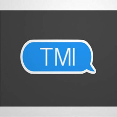 Tmi Sticker Funny TMI Too Much Information auto StickerVinyl Car DecalDecor for ...