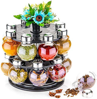2 Tier Rotating Revolving Spice Rack For Kitchenware Use Spice and ...