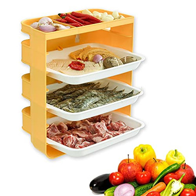 Spice Rack Wall Mounted Kitchen Preparation Plate Rack Fruit Basket ...