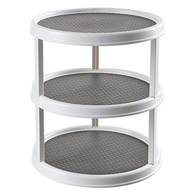 Non Skid Lazy Susan Turntable Cabinet Organizer 3 Tier 360 Degree ...