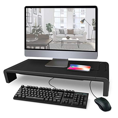 Monitor Stand Riser 4 USB Ports Computer Monitor Riser Support Transfer ...
