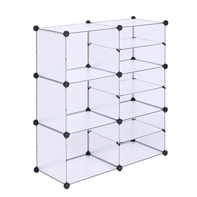 BTIF 9-Cube Storage Unit Interlocking Organizer with Divider Design ...