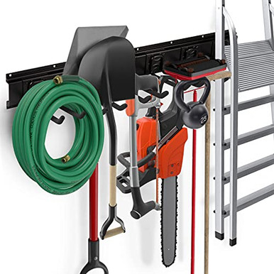 Image showcasing Garage Tool Organizers Storage Wall Mounted with 6 Removable Hooks and 2 Board Super Heavy Duty ...