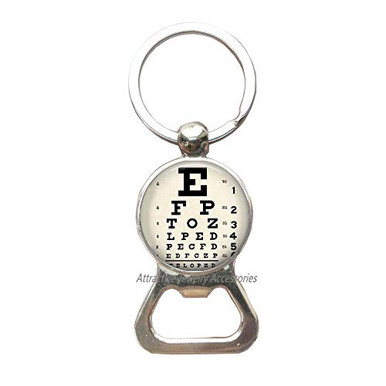 Eye Chart Jewelry- Eye Chart Bottle Opener Keychain- Eye Chart Gift ...