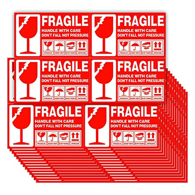 Fragile Sticker Lcd 140 Fragile Stickers 3.5inchx6inch Large Handle with Care Adhesive ...