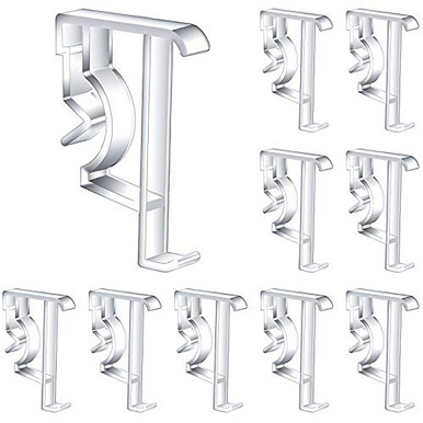 Jetec 2 Inch Valance Clips Clear Plastic Valance Retainer Clips Hidden ...