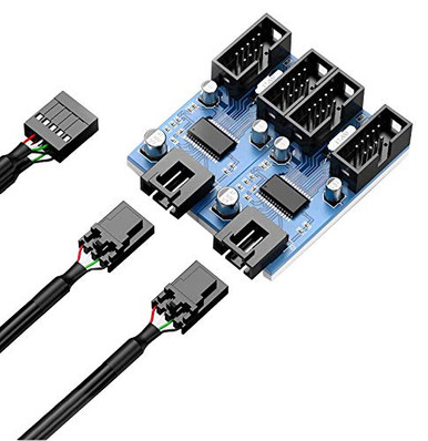 9Pin USB Header Splitter Male 1 to 4 Female Extension USB 2.0