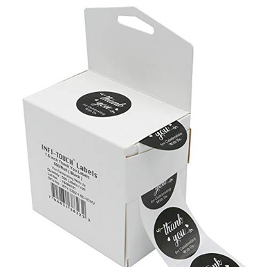 Infi-Touch 1.5 inch Round Black | Thank You for Celebrating with Us ...