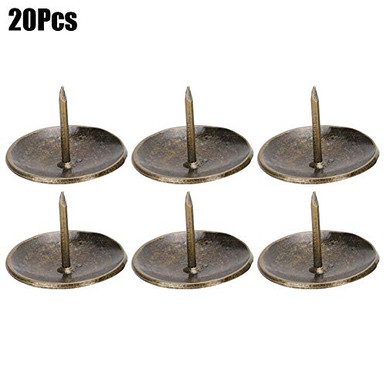 20Pcs Antique Brass Upholstery Tacks – 4-Leaf Clover Design For Furniture & DIY Crafts
