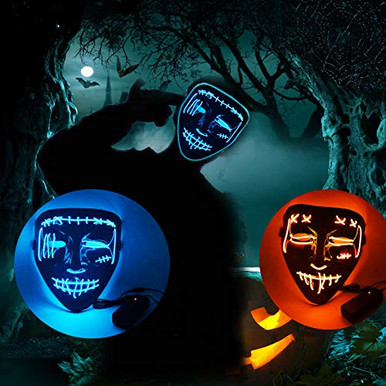 Spiritlele Easter LED Mask Light Up Scary Cosplay Mask Festival Costume ...