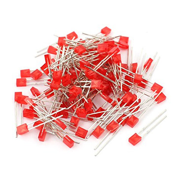uxcell 100 Pcs 2 x 3 x 4mm Ultra-Bright Square Head Red Diffused Light ...