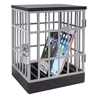 Mobile Phone Jail Lock Up Safe Smartphone Storage Box Prison Cell L