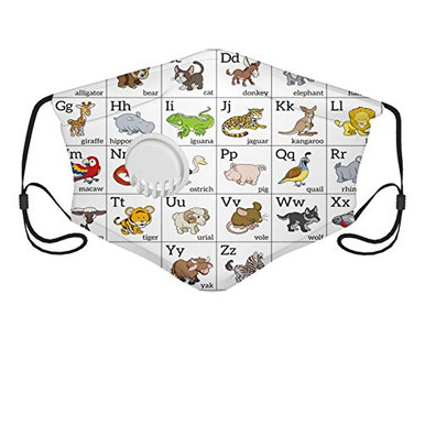 Comfortable Windproof mask-Educational- Alphabet Learning Chart with ...