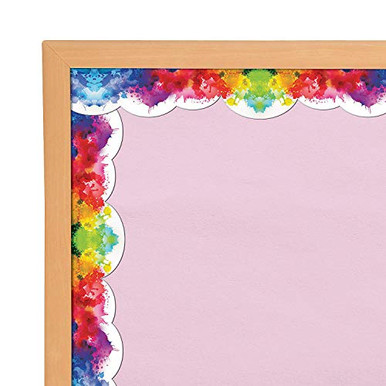 Fun Express Watercolor Bulletin Board Border - 12 Pieces - Educational ...