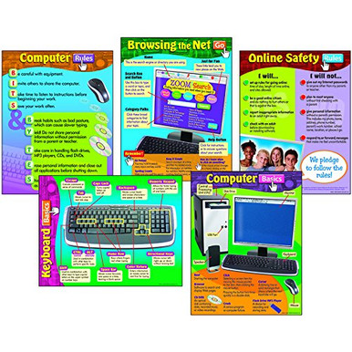 Trend Enterprises Learning Chart Combo Pack- Computer Skills -T-38903 ...
