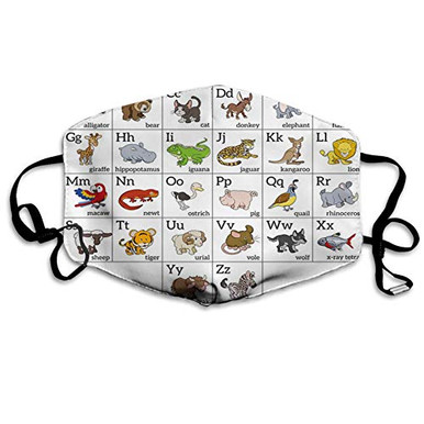 Comfortable Activated Carbon Mask-Educational- Alphabet Learning Chart ...