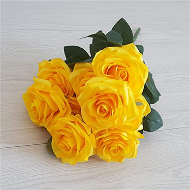 Artificial Flowers 1 Bunch 10 Head Artificial Silk Rose Bouquet Fake ...