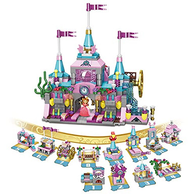 PicassoTiles 622pc 12-in-1 Transform Building Brick Castle The City of ...