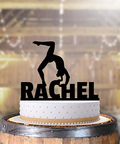 Gymnastics Gym Girls Gymnast Balance Beam Birthday Party Cake Topper ...