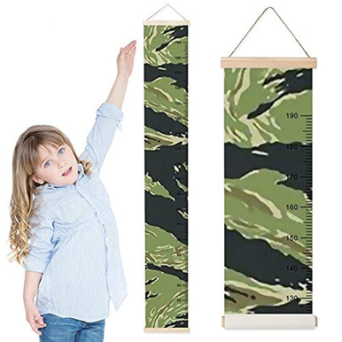 Growth Chart for Kids Green Black Camo Children Height Measurement ...