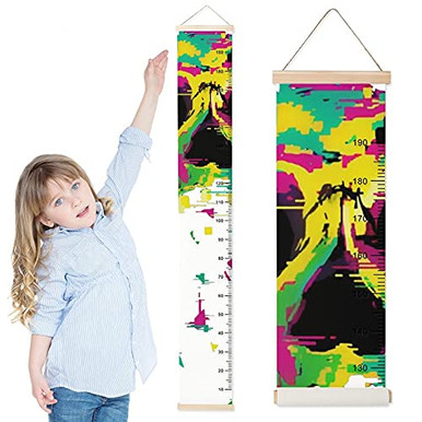 Kids Growth Chart Skull Tie Dyes Children Height Measurement Ruler ...
