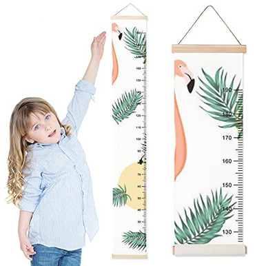 Flamingo Ruler Growth Chart for Kids Moons Flamingos Children Height Measurement Ruler ...