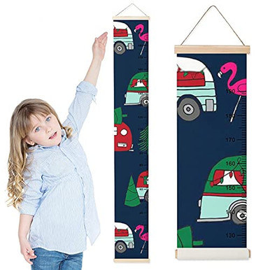 Flamingo Ruler Kids Growth Chart Christmas Tree Flamingo Car Children Height ...