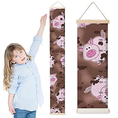 Growth Chart for Kids Pigs Dirty Children Height Measurement Ruler ...