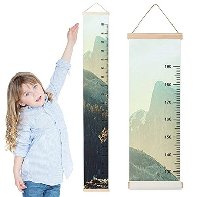 Growth Chart for Kids Mountains Sun Children Height Measurement Ruler ...