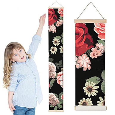 Growth Chart for Kids Rose Flowers Children Height Measurement Ruler ...