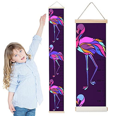 Flamingo Ruler Growth Chart for Kids Flamingo Feather Children Height Measurement ...