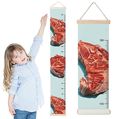 Meats Back Fat Ruler Kids Growth Chart Fresh Meats Children Height Measurement Ruler ...