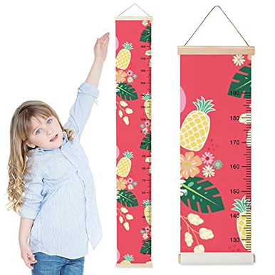 Flamingo Ruler Growth Chart for Kids Flamingos on Flowers Children Height Measurement ...