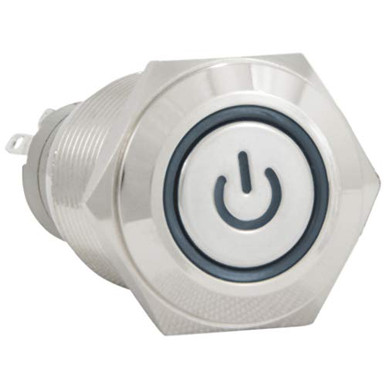 JacobsParts Latching Maintained Pushbutton ON-OFF Switch Circular Metal ...
